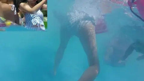Asian Babes Swimming in Pool