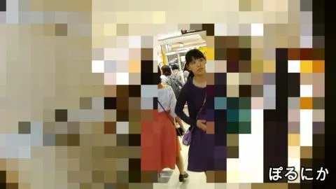 Asian Girls Try On Clothes in Store