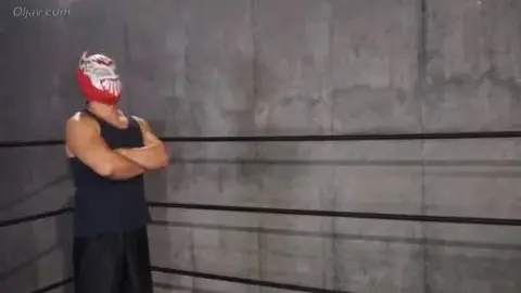 Wrestling Match with Red Masked Man