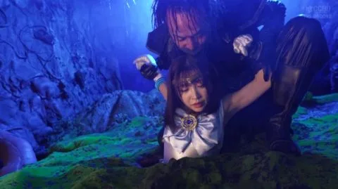 Asian Couple in Cave or Underwater Set with Tentacles