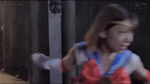 Anime Cosplay Fight Scene with Sailor Costume and Knight Armor