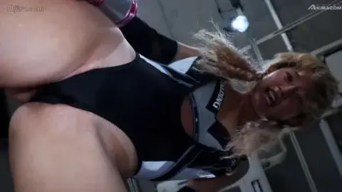 Blonde Woman in Boxing Ring