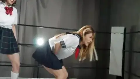 Asian Schoolgirls Wrestling and Lesbian Sex