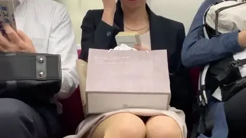 Asian Girl Exposed on Public Transport