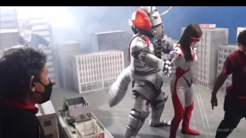 Costumed Performers in Confrontational Scene