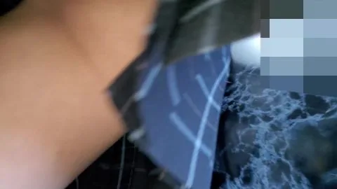 Caucasian Woman Masturbating in Bathroom