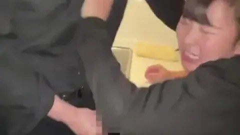 Intimate Kitchen Encounter with Brunette