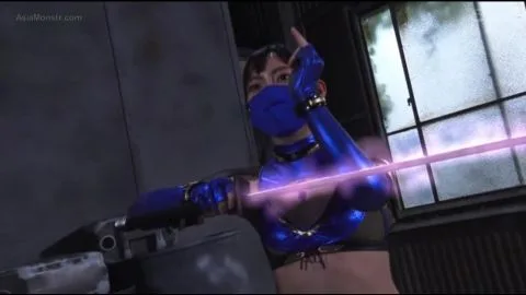 Asian Women in Blue Costumes Engage in Erotic Scenes