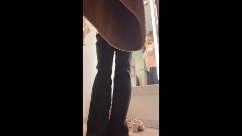 Blonde Teen Tries On Clothes POV