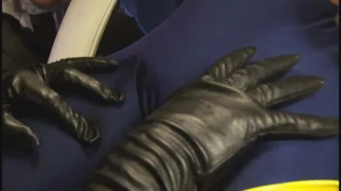 Asian Costumed Performer in Mask and Blue Outfit