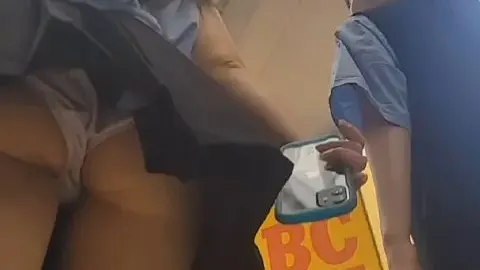 Asian Girl Masturbating in Public Restroom