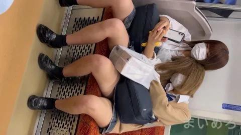 Asian Teens in White Masks on Public Transport