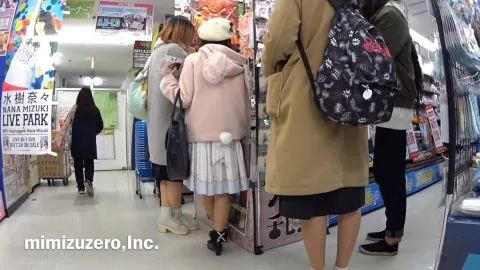 Asian Girls Masturbating in Retail Store