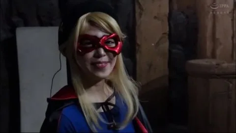 Asian Cosplay Nun and Superheroine Scene