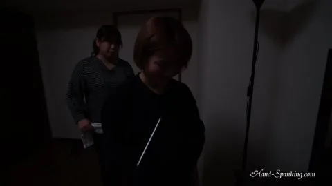 Lesbian Spanking on Bed