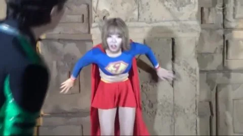 Supergirl and Batman Cosplay Sex in Stone Chamber
