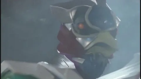 Costumed Couple in Dimly Lit Scene