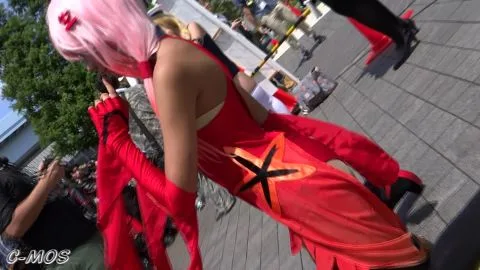 Asian Cosplay Models Pose Outdoors