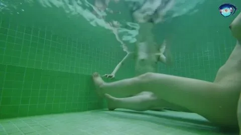 Blonde Twins Play Underwater