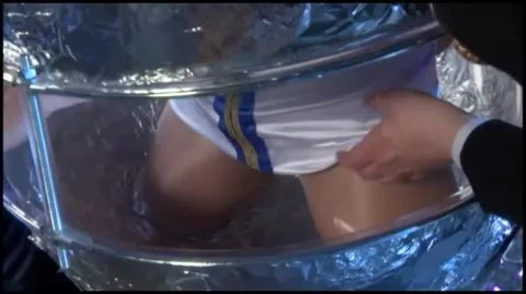 Asian Performer in Glass Container