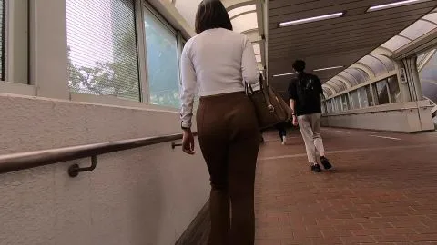 Asian Girl Walking Away POV