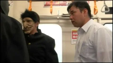 Asian Schoolgirl on Train with Suit and Uniform