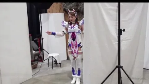 Asian Schoolgirls in Costumes and Swords