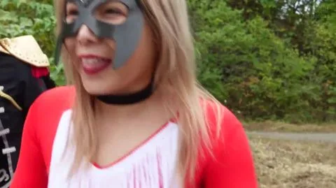 Asian Girls in Costumes Outdoor