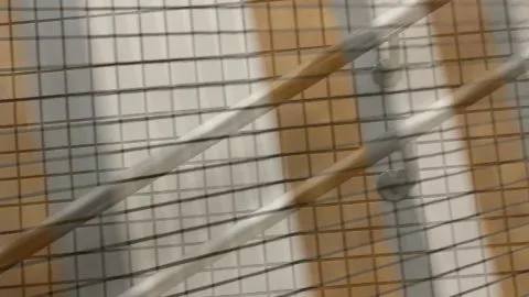 Girl in White Shirt Bent Over in Public Restroom