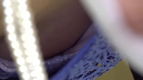 Asian beauty in lingerie and mask