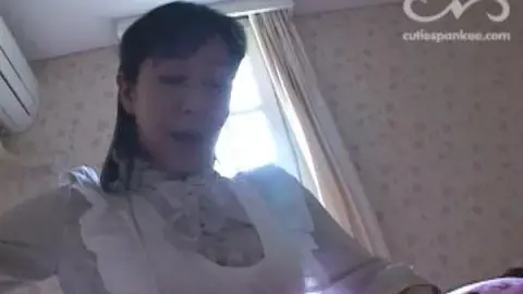 Asian Maids Spanking in Pajamas