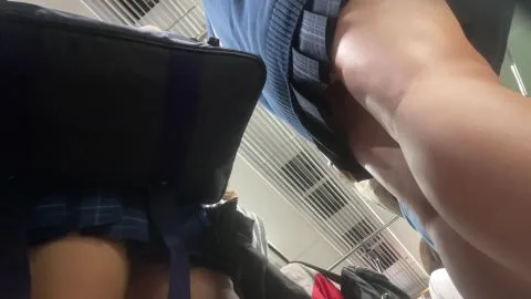 Blonde Masturbates in Public Restroom