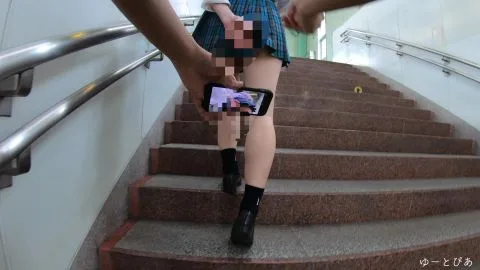 Asian Teen Upskirt Moments on Staircase and Escalator