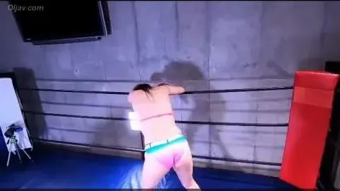 Asian Bikini Boxing Ring Scene