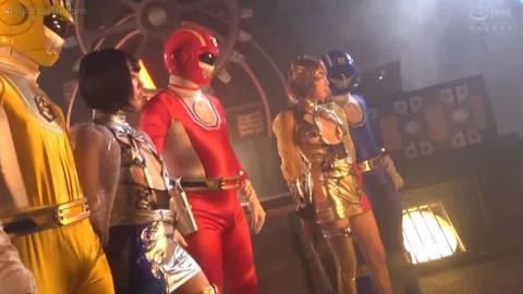 Futuristic Superhero Sex Scene with Metallic Costumes