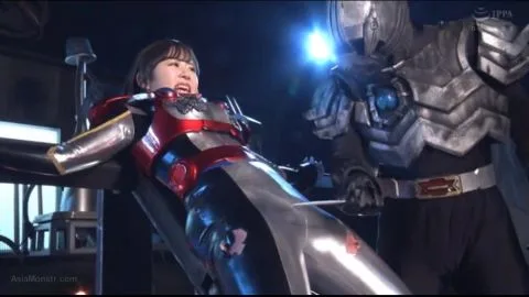 Asian Couple in Futuristic Costumes