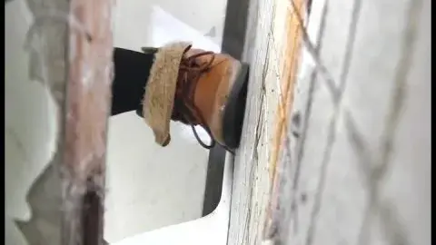 Slim Caucasian Girl in Bathroom Self-Exploration