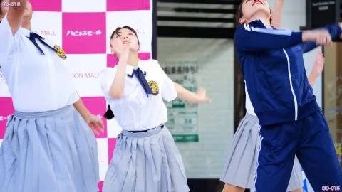Asian Teen Girls Dancing in School Uniforms
