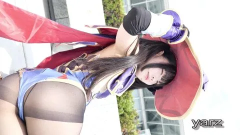 Asian Cosplay Outdoor Stair Scene