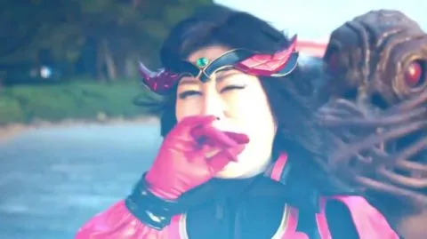 Asian Cosplay Models in Erotic Poses Outdoors