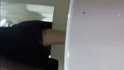 Blonde Undressing in Bathroom POV