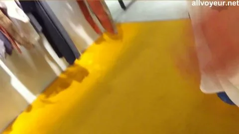 Asian Girls Exposing in Clothing Store