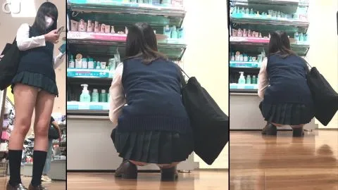 Asian Teen Schoolgirl in Store