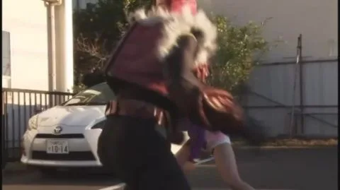 Asian Girls in Costume Outdoor Encounter