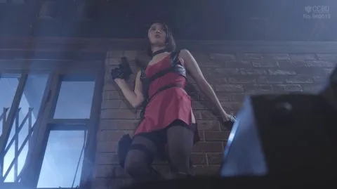 Captive Woman in Red Dress