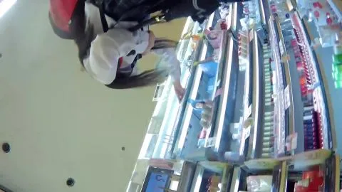 Asian Teen Shopping and Exposing Thighs