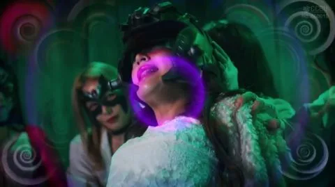 Asian Girls in Masks and Costumes