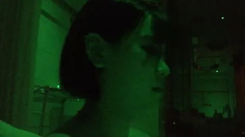 Asian Woman Showering and Nude in Bathroom