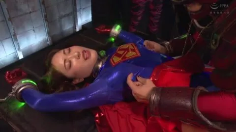 Asian Lesbians in Superman Costume Bondage and Penetration