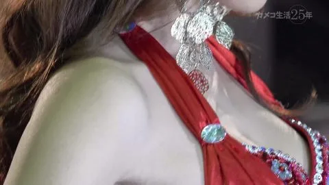 Asian Beauty in Red Dress